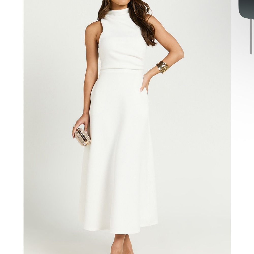 Showpo Macy Midi Dress in White sz 4